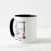 Personalized Floral Mommy Mug Tasse (Vorderseite Links)