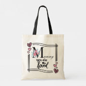 Personalized Floral Mommy Tote Bag Tragetasche (Rückseite)