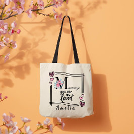 Personalized Floral Mommy Tote Bag Tragetasche