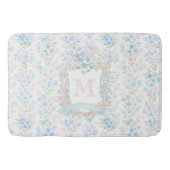 Personalized Floral Monogram Bath Mat Badematte (Vorderseite)