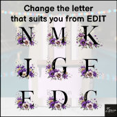 Personalized Floral Monogram Striped Backpack Bedruckter Rucksack