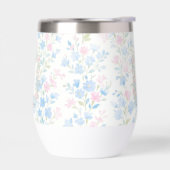Personalized Floral Monogram Thermal Wine Tumbler (Links)
