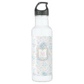 Personalized Floral Monogram Water Bottle Edelstahlflasche (Vorderseite)