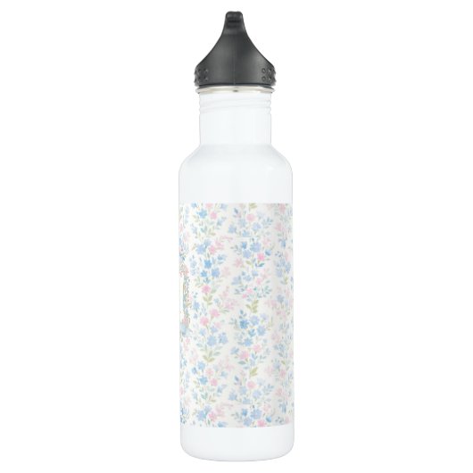 Personalized Floral Monogram Water Bottle Edelstahlflasche (Rechts)