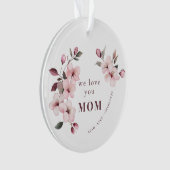 Personalized Floral Mothers Day Gift Ornament (Vorderseite)