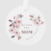 Personalized Floral Mothers Day Gift Ornament (Vorderseite)