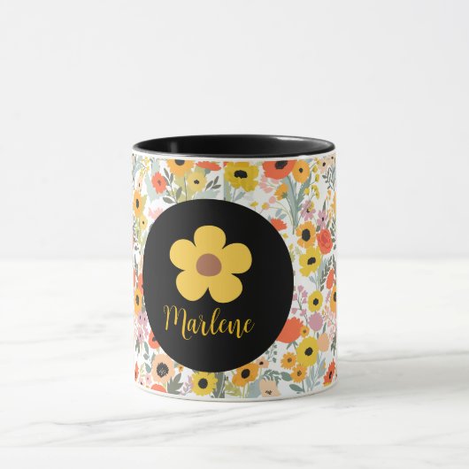 Personalized floral mug for her tasse (Zentrum)
