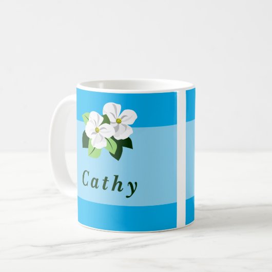 Personalized Floral Mug Kaffeetasse (Vorderseite Links)