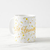 Personalized Floral Mug with Custom Name or Text Kaffeetasse (Vorderseite Links)