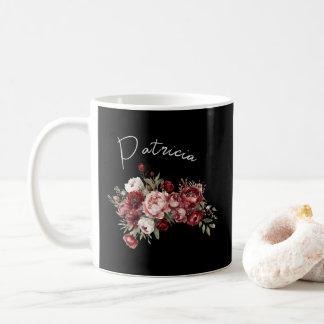Personalized Floral Name Kaffeetasse