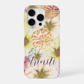 Personalized Floral Name Phone Case for Women iPhone Hülle (Rückseite)