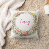 Personalized Floral Name Pillow Custom Gift  Kissen (Decke)