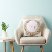 Personalized Floral Name Pillow Custom Gift  Kissen (Stuhl )