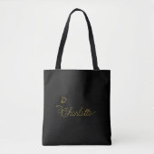 Personalized Floral Name Tote Bag for Everyday Use Tasche (Vorderseite)
