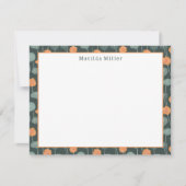 Personalized Floral Note Card Mitteilungskarte (Vorderseite)
