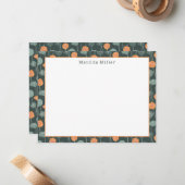 Personalized Floral Note Card Mitteilungskarte (Vorderseite/Rückseite Beispiel)
