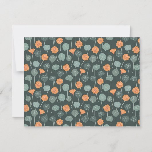 Personalized Floral Note Card Mitteilungskarte (Rückseite)