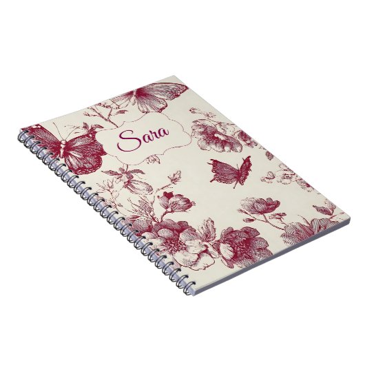 Personalized Floral Notebook – Custom Name Notizblock (Rechte Seite)