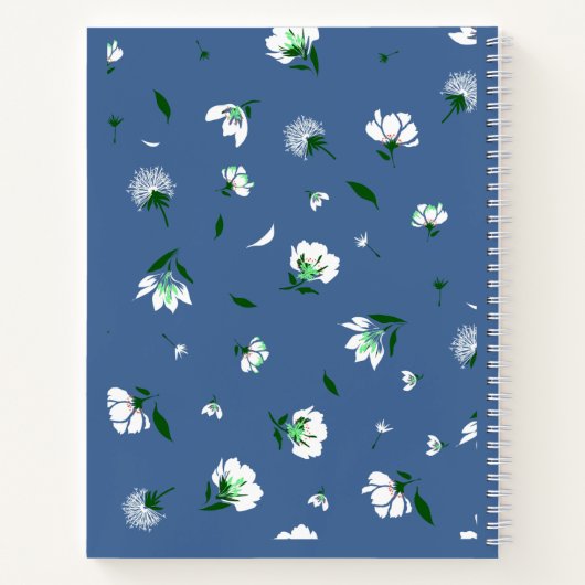 Personalized Floral Notebook Notizblock (Rückseite)