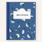 Personalized Floral Notebook Notizblock (Vorderseite)