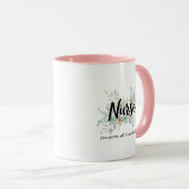 Personalized Floral Nurse Gift Tasse (VorderseiteRechts)