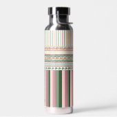 Personalized Floral Pattern Water Bottle with Name Trinkflasche (Links)