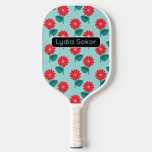 Personalized Floral Pickleball Paddle (Vorderseite)