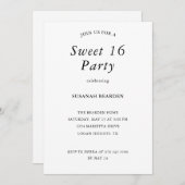 Personalized Floral Pink Sweet 16 Party Invitation Einladung (Vorne/Hinten)