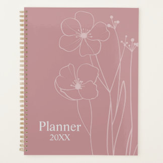 Personalized Floral Planner  Planer