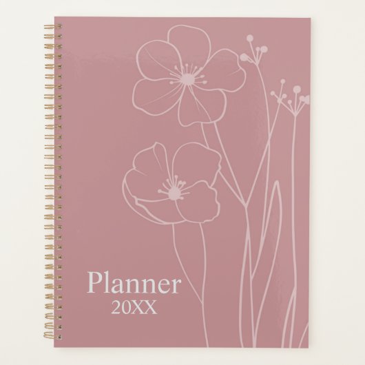 Personalized Floral Planner  Planer (Vorderseite)