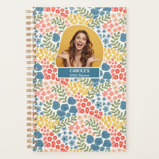 Personalized Floral Planner – Weekly & Monthly Planer (Vorderseite)