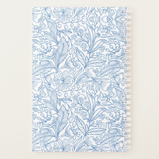 Personalized Floral Planner with Name Planer (Rückseite)