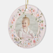 Personalized Floral Pretty Nanna Keramik Ornament (Links)