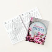 Personalized Floral Recipe Notebook – Custom Name Notizblock (Innenseite)