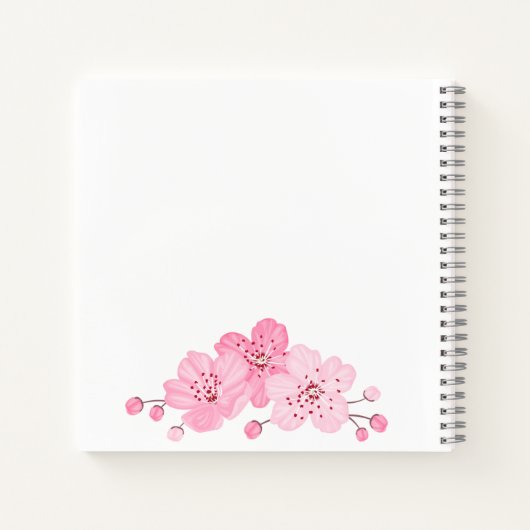Personalized Floral Recipe Notebook – Custom Name  Notizblock (Rückseite)