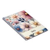 Personalized Floral Spiral Notebook Notizblock (Rechte Seite)