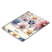 Personalized Floral Spiral Notebook Notizblock (Linke Seite)