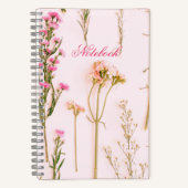 Personalized Floral Spiral Notebook Notizblock (Vorderseite)
