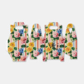 Personalized Floral Stripe Wedding Geschenkschachtel (Ungefaltet)