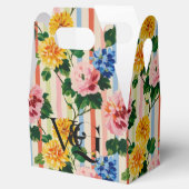 Personalized Floral Stripe Wedding Geschenkschachtel (Geöffnet)