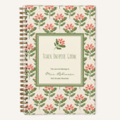 Personalized Floral Teacher Appreciation Journal  Notizblock (Vorderseite)