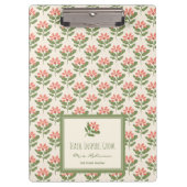 Personalized Floral Teacher Clipboard Klemmbrett (Vorderseite)