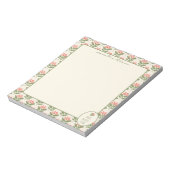 Personalized Floral Teacher Notepad • Custom Name  Notizblock (Rotiert)