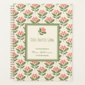Personalized Floral Teacher Planner Planer (Vorderseite)