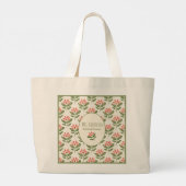 Personalized Floral Teacher Tote Bag • Custom Name Jumbo Stoffbeutel (Rückseite)