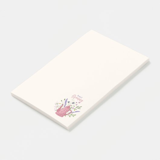 Personalized Floral & Teapot Notes Post-it Klebezettel (angewinkelt)