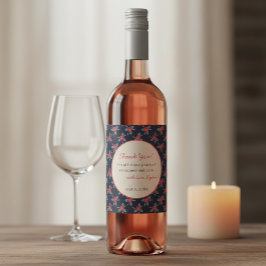 Personalized Floral Thank You Wine Label  Weinetikett