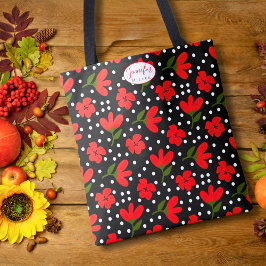 Personalized Floral Tote Bag – Gift for Her Tasche