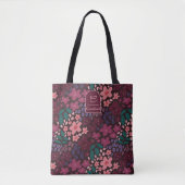 Personalized Floral Tote Bag – Initial & Name Tasche (Vorderseite)