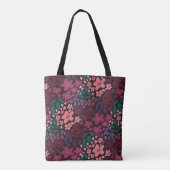 Personalized Floral Tote Bag – Initial & Name Tasche (Rückseite)